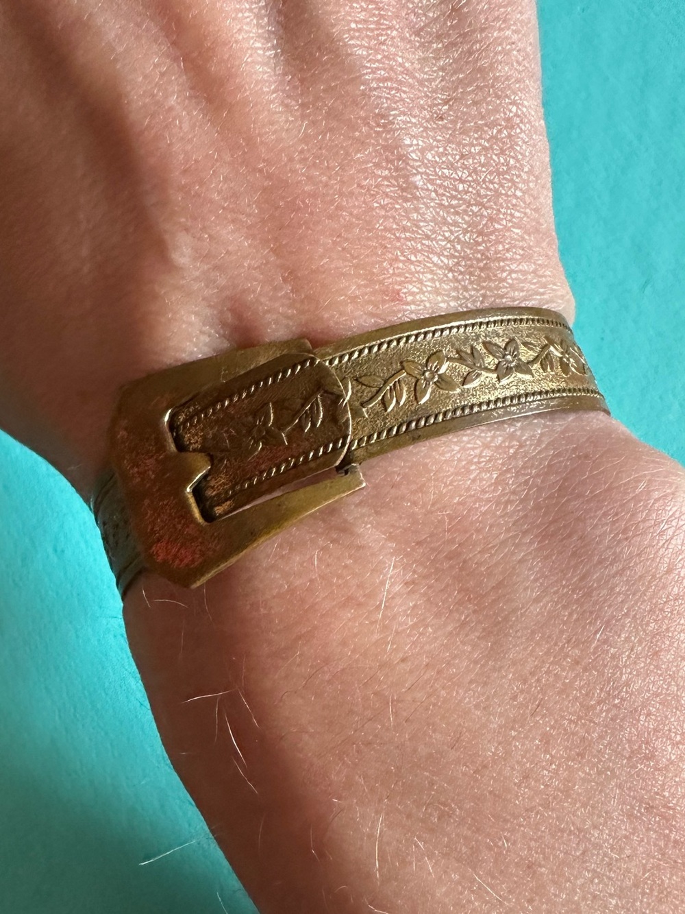 Antique Victorian Era Buckle Bracelet For Dainty Wrist